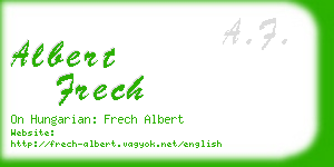 albert frech business card